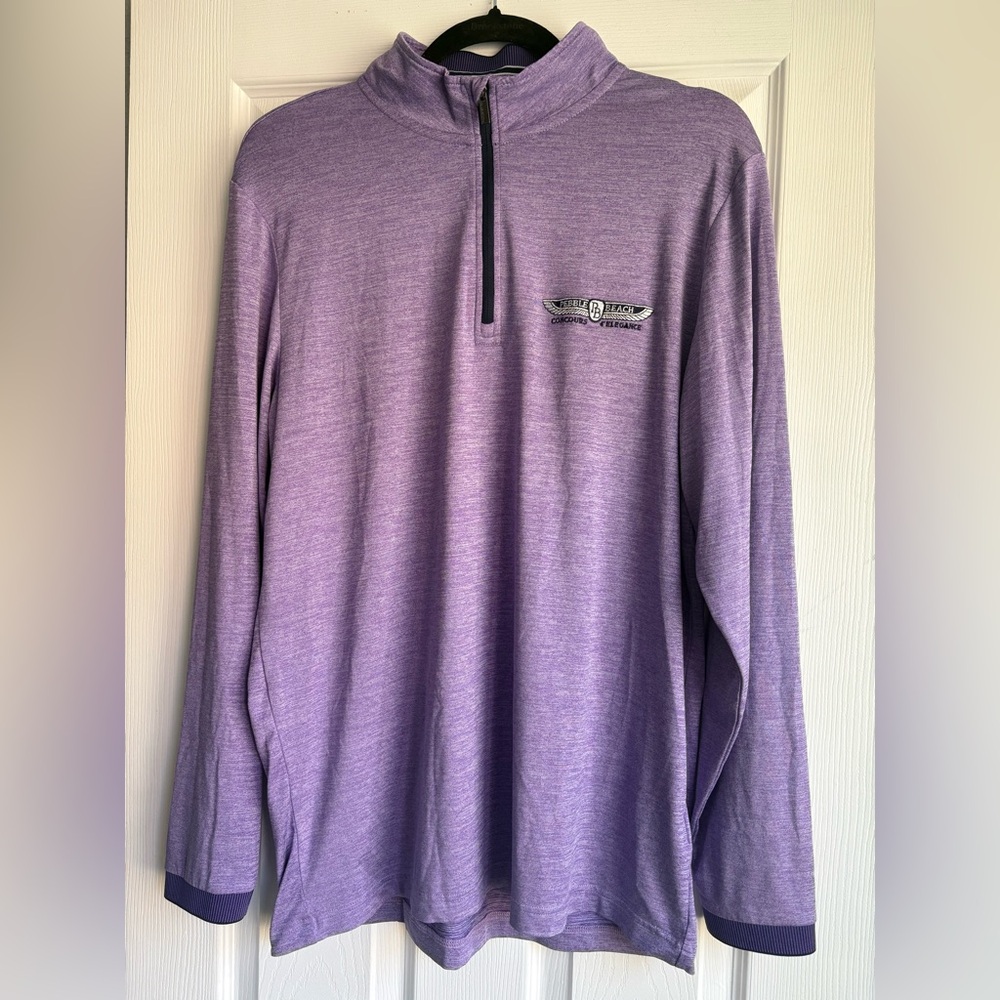 Bugatchi Golf Performance 1/4 Zip Pullover Lilac … - image 1